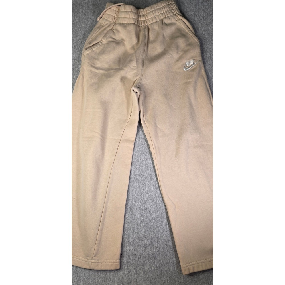 Nike Kids Sportswear Fleece Sweatpants Tan Beige Joggers Small